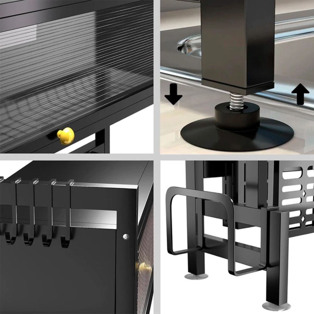 Organizador Escorredor Decoteam 2 Prateleiras 65x28x80 Organizador Escorredor Decoteam 2 Prateleiras 65x28x80